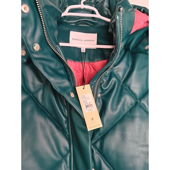 Rebecca Minkoff Full Length Faux Leather Puffer Women's Size Medium - Picture 7 of 8